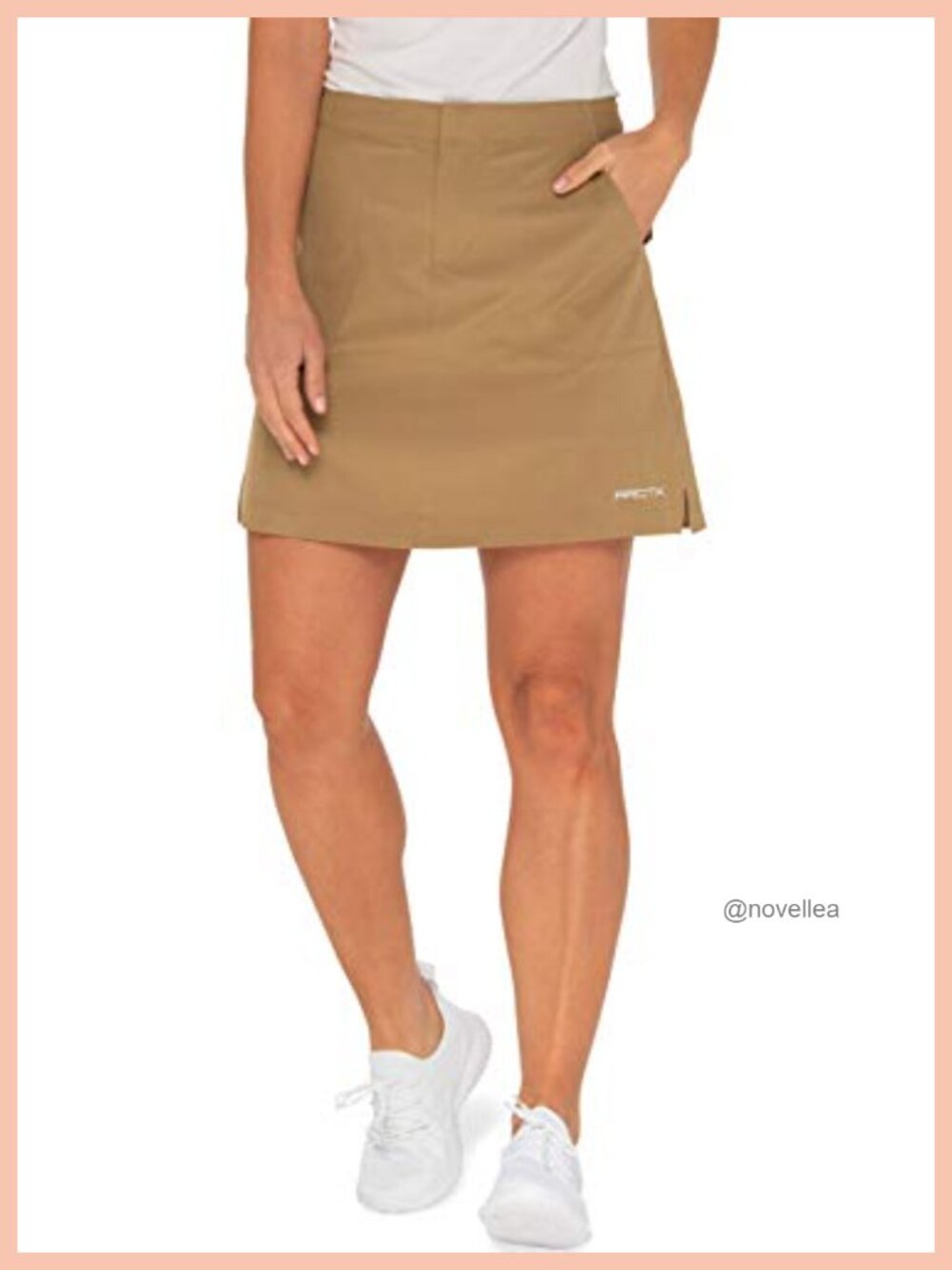 Active Skort UPF 50 Moisture Wicking 4-Way Stretch Zip Pockets